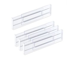 ladeverdelers - set van 4 - verstelbaar 28 - 52,5 cm - lade organizer - kunststof