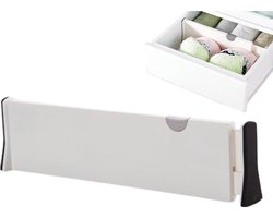 Ladeverdelers - Verstelbare scheidingswand Lade-organizer - Laden organiseren - Met schuim gevoerd - 10 cm breedte - Wit