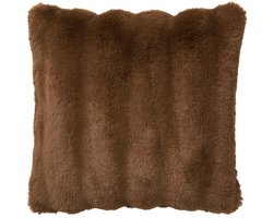 Lærke sierkussen 45×45cm imitatiebont bruin.