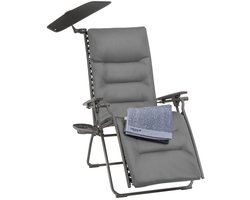 Lafuma - Evolution All in One - Gepolsterde Zero-Gravity Relaxstoel - GRATIS 3 accessoires - BeComfort® - Ash Grey