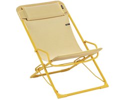 Lafuma TransaSwing - Schommelstoel - Strandstoel - Loungestoel - Verstelbaar - Inklapbaar - Batyline - Miel (geel)