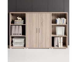 Lage boekenkast Olaph - eik