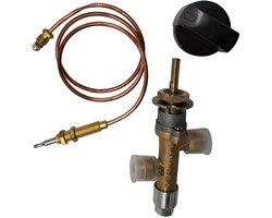 Lage Druk Gas Klep - Vuurkorf Klep - Veiligheid - Messing Constructie - 3/8 " Flare - Zwart