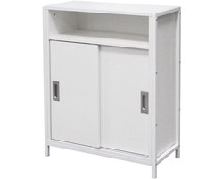 Lage kast wit modern industrieel design 64x30x81 cm