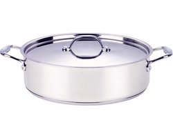 Lage Kookpan RVS braadpan - Voor alle warmtebronnen, ook inductie – 4.5L