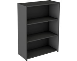 Lage Open Kantoorkast Oxford - Antraciet - 3 Ordnerhoogtes - 111cm