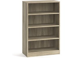 Lage open kast Edwin Sonoma - Breedte 72 cm - Hoogte 110 cm - Diepte 36 cm - Met planken - Zonder deuren