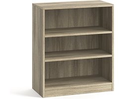 Lage open kast Edwin Sonoma - Breedte 72 cm - Hoogte 84 cm - Diepte 36 cm - Met planken - Zonder deuren