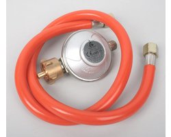 Lagedrukregelaar 50 mbar met Gasslang voor Gasfornuizen en Barbecues