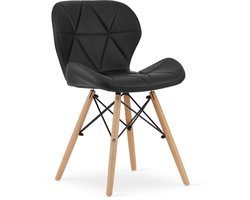 LAGO stoel eco-leer - zwart x 4