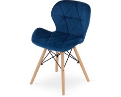 LAGO Velvet Chair - marineblauw x 1
