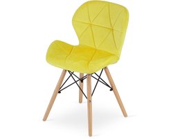 LAGO Velvet stoel - Geel x 1
