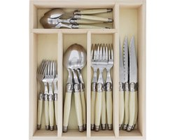 Laguiole André Verdier Bestekset - Débutant - 20-delig - Ivoor