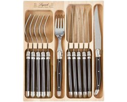 Laguiole Bestekset - 12 Stuks - Zwart