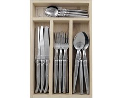 Laguiole Jean Dubost Bestek set 24-delig - Rvs