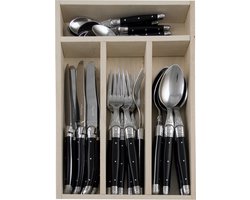 Laguiole Jean Dubost Bestek Set 24-delig - Zwart