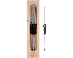 Laguiole Jean Dubost - Set met 6 kreeftenvorkjes - Zwart