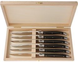 Laguiole Steakmessenset - 6-delig - Zwart