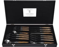 Laguiole Style de Vie Bestekset Luxury Line - 16-delig - Olijfhout