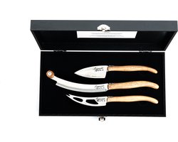 Laguiole Style de Vie Kaasmessen / Kaasmessenset Luxury Line Eikenhout Stonewash - 3 Stuks