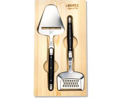 Laguiole Style de Vie Kaasschaaf & Kaasrasp Premium Line - zwart - 2-delig