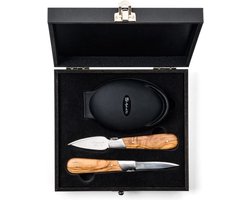 Laguiole Style de Vie - Luxury Line - Oestermes giftset 2-delig - Olijfhout