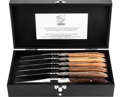 Laguiole Style de Vie Steakmessen Luxury Line - 6-delig - Houtkleurig