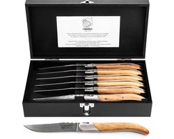 Laguiole Style de Vie Steakmessenset Luxury Line - 6-delig - eikenhout - Stonewash