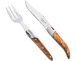 Laguiole Style de Vie - Tapas bestek - 4 persoons - Olijfhout