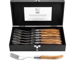 Laguiole Style de Vie Vorken Luxury Line - 6-delig - Olijfhout