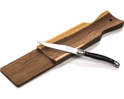 Laguiole Style de Vie Worstplank met steakmes Premium Line -  Acaciahout - Zwart