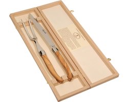 Laguiole Trancheerset - 2-delig - Olijfhout
