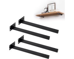 LALAGO 4pcs Shelf Holders, 20cm Shelf Corner, Floating Industrial Corner, Floating Shelf Holder, Hidden Bracket for Wall Floors, Load Capacity: 40 kg