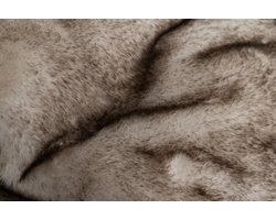 Lalee Artic bontplaid Wolf 2 kleurig fleece deken luxe 150x200 Taupe