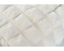 Lalee Harmony Fleece deken plaid zacht blokjes 3d furr bont plaid 150x200cm Ivoor gebroken wit