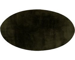 Lalee Heaven - Ronde Vloerkleed - Tapijt – Karpet - Hoogpolig - Superzacht -comfy Fluffy - rabbit fur- 120x120 cm Rond donker groen