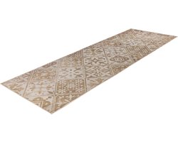 Lalee Luna keuken loper met antislip rug keuken tapijt wasmachine wasbaar 60x180 cm beige