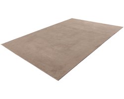 Lalee Vloerkleed - Tapijt - Effen - Taupe - Zacht en Comfortabel - Antislip-onderzijde - Wasmachinebestendig