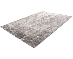 Lalee Vloerkleed - Tapijt - Karpet - Marmerlook - Superzacht - 3D-effect - 120x170 cm Zilver