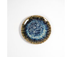 L’AMAR Blue Ocean - Handgemaakt Porselein Servies - Amusebord - Set van 6 stuks - Diameter 16 cm