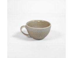 L’AMAR - Ice Grey - Thee-/Koffiekopjes 180 ml met Schoteltjes - Handgemaakt - Set van 6