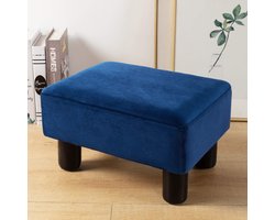 La'Moussawi ® Compacte en Moderne Voetenbank met Samten Bekleding en Anti-Slip Voetjes voor Woonkamer en Kantoor