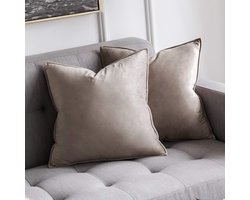 La'Moussawi ® Elegante Fluwelen Kussenhoezen Set met Verfijnde Omzoomde Randen voor Stijlvolle Interieurs