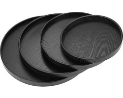 La'Moussawi ® en Stijlvol Rond Houten Dienblad voor Diverse Gebruiken in Horeca en Thuis