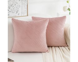 La'Moussawi ® Kussenhoezen Set van 2, Fluweelzacht en Modern, Verborgen Ritssluiting, Diverse Toepassingen