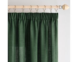 La'Moussawi ® Luxe Linnenlook Gordijnen met Plooiband voor Sfeervolle Woon- en Slaapkamerinrichting