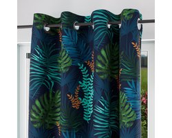 La'Moussawi ® Stijlvolle Blauwe Gordijnen Met Moderne Tropische Patronen Voor Een Frisse Uitstraling