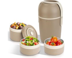 La'Moussawi ® Thermische Lunchbox met Uitstekende Isolatie en Groot Capaciteit voor Elke Maaltijd