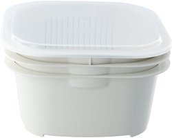 La'Moussawi ® Veelzijdige 3-in-1 Stapelbare Afdruip- en Opbergset voor Groenten en Fruit