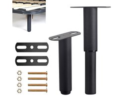 La'Moussawi ® Verstelbare Meubelpoten voor Diverse Meubels, Hoogte 18-34 cm, Set van 2 Stuks